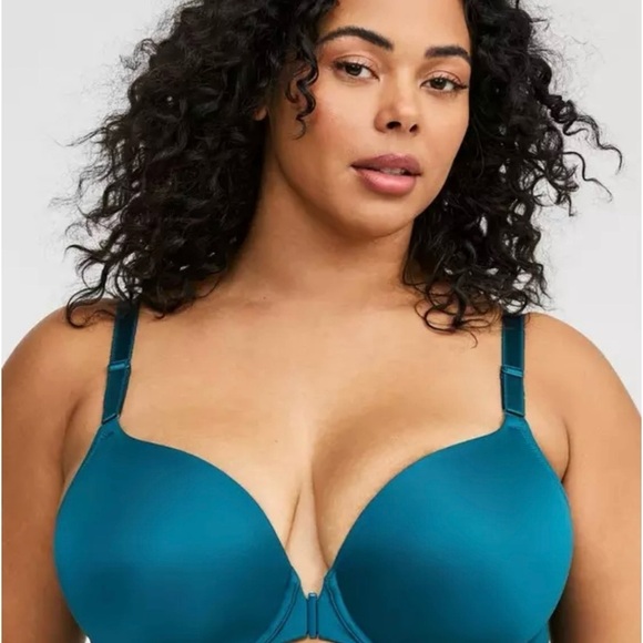 Torrid Perfect T-Shirt Front-Close Bra 46C Teal - Picture 1 of 7